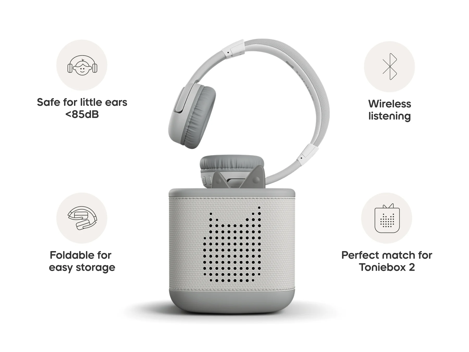 Bluetooth Headphones: Moon Grey - Toniebox 2 - Image 4