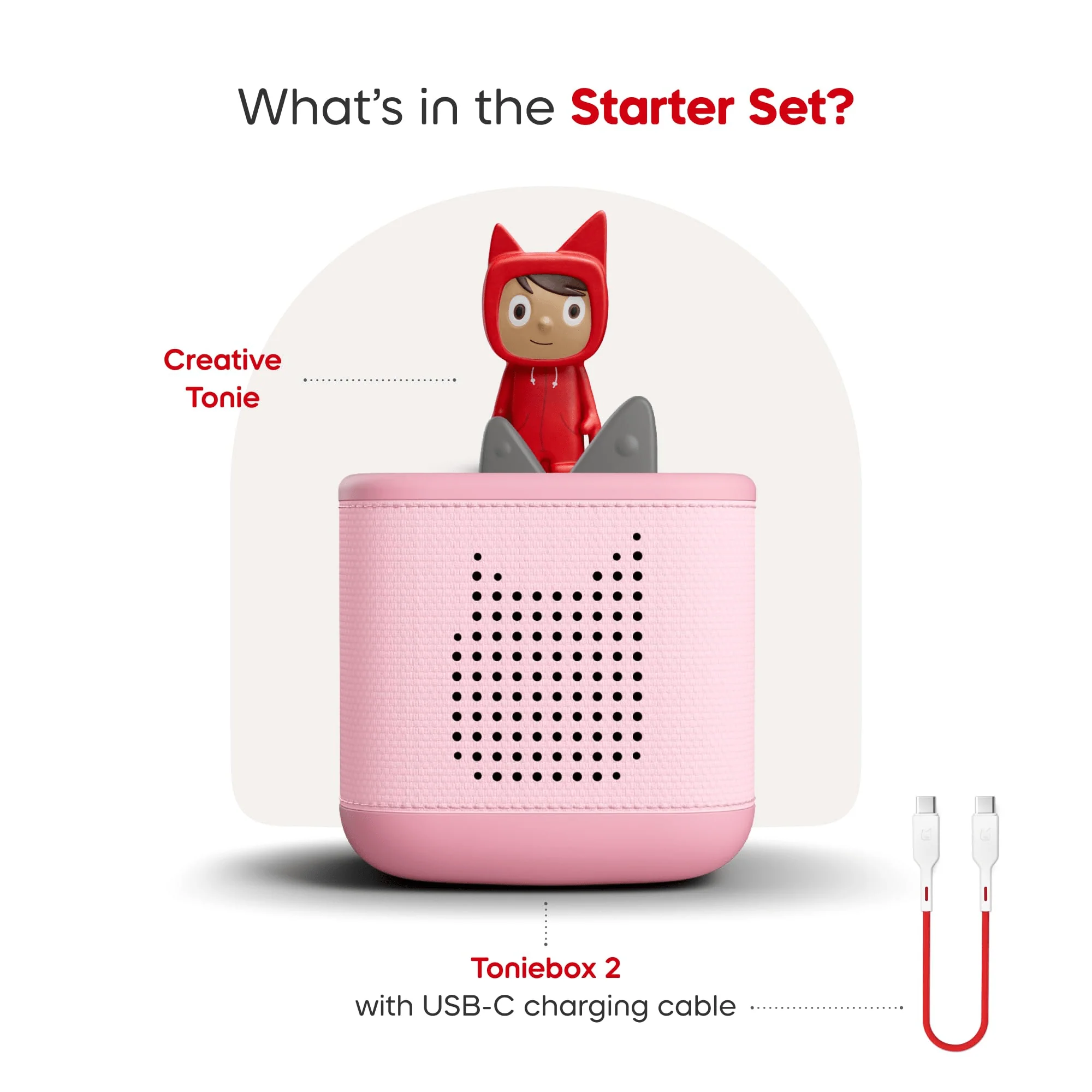 Toniebox 2 Starter Set with Creative Tonie - Cloud Pink - Image 4