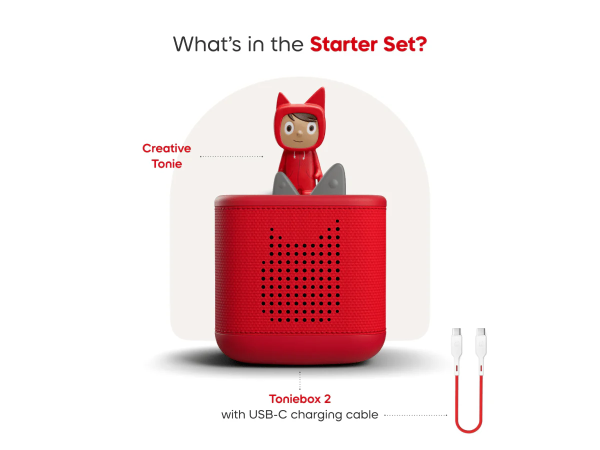 Toniebox 2 Starter Set with Creative Tonie - Sunset Red - Image 4