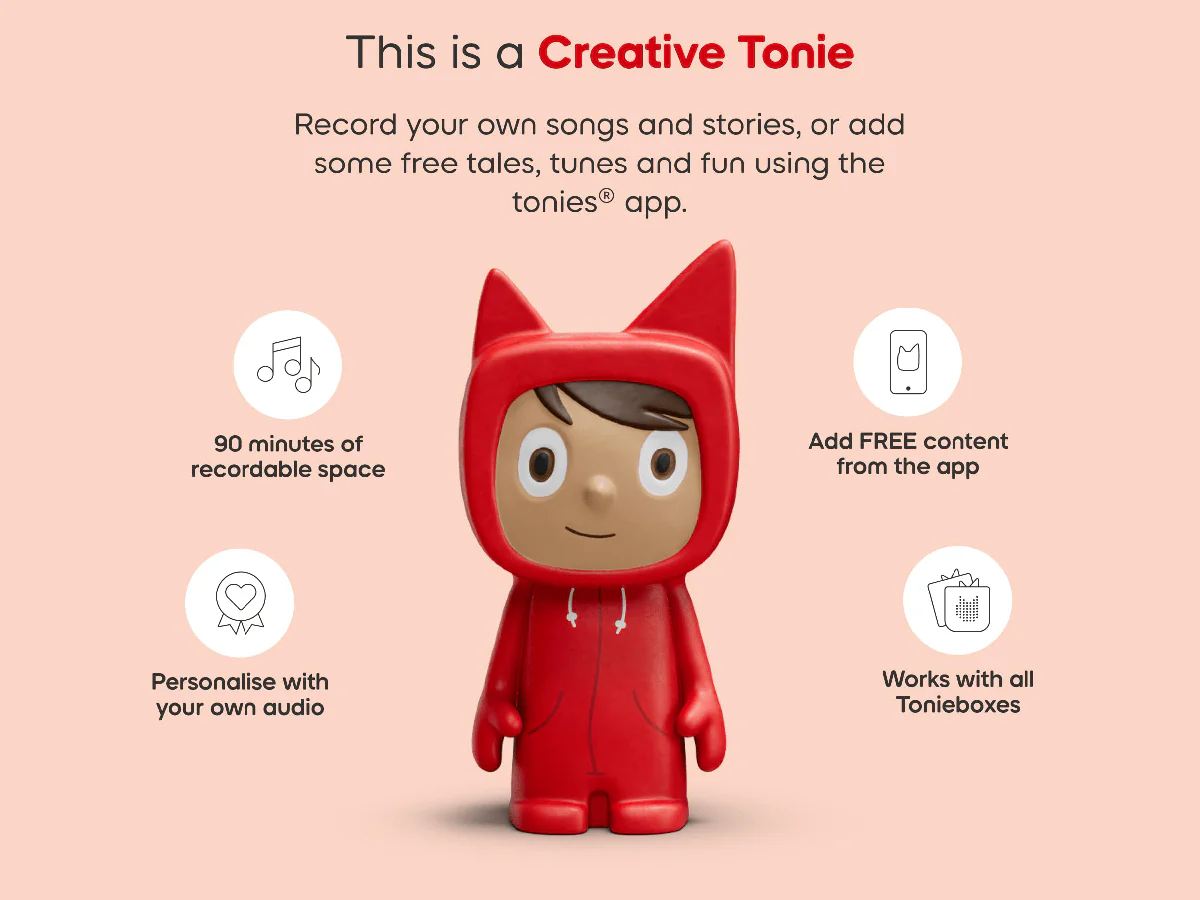 Toniebox 2 Starter Set with Creative Tonie - Sunset Red - Image 5